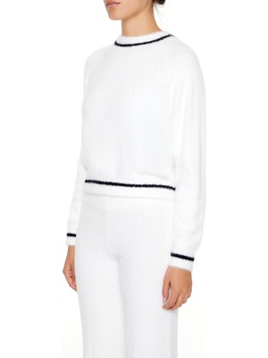 F21 Iki Renkli Tüylü Kazak