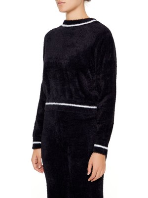 F21 Iki Renkli Tüylü Kazak