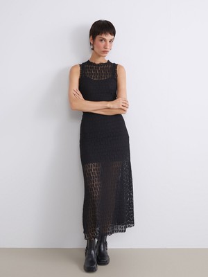 Lc Waikiki Yeni Sezon Bisiklet Yaka Dantelli Elbise