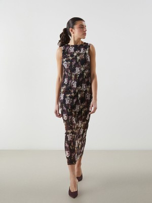 Lc Waikiki Yeni Sezon Bisiklet Yaka Batik Desenli Elbise