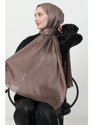 Giza Store Inci Saten Şal Koyu Vizon