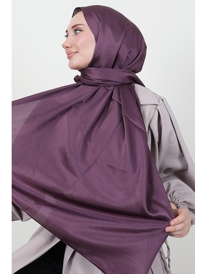 Giza Store Inci Saten Şal Koyu Lila