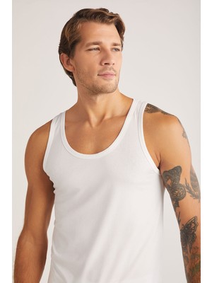 Kom Scott Erkek Kalın Askılı 2'li Basic Atlet Set