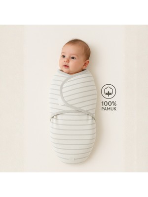 Mimocan %100 Pamuk Bebek Kundak Battaniyesi - Cırt Cırtlı, 0-4 Ay, Nefes Alabilen Penye Kumaş