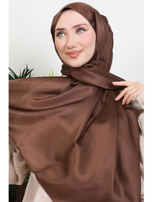 Giza Store Inci Saten Şal Acı Kahve