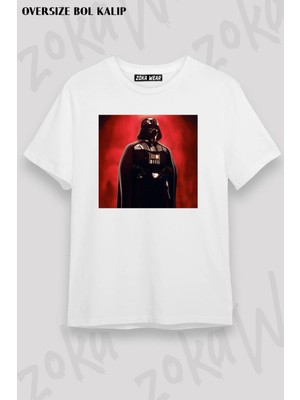 Unisex Oversize Kalıp Star Wars 33 Tasarım Baskılı Tshirt