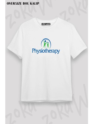 Unisex Oversize Kalıp Fizyoterapist Physiotherapy Tasarım Baskılı Tshirt