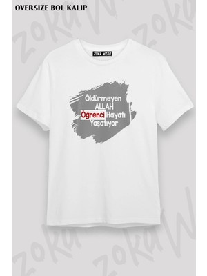 Unisex Oversize Kalıp Komik Sözlü Tasarım Baskılı Tshirt