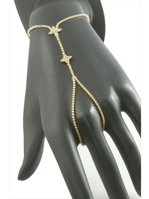 Bijuteri Net Çiçek Zirkon Taşlı Lüks Çelik Şahmeran