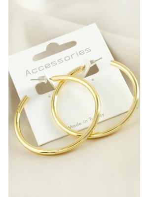 Bijuteri Net Boru Halka Küpe 4,5 cm