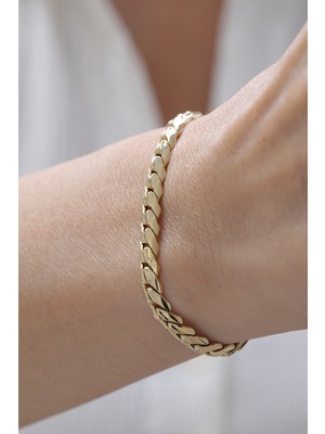 Yavuz Kuyumculuk 14 Ayar Altın Gemici Kilitli Gurmet Bileklik