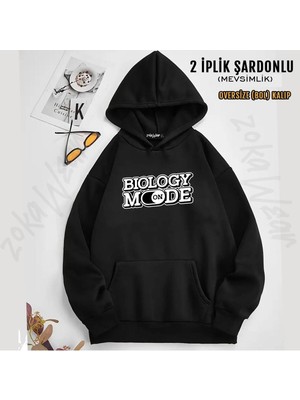 Diş Hekimi Dentist Mode Baskılı Kapüşonlu Sweatshirt (2 Iplik)