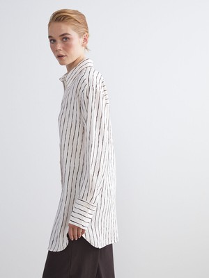 Lc Waikiki Yeni Sezon Çizgili Kadın Gömlek Tunik