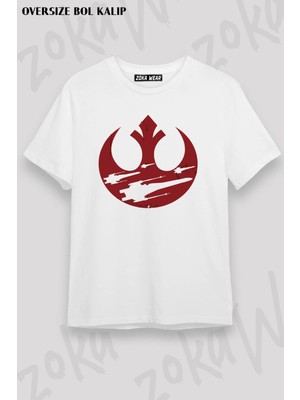 Unisex Oversize Kalıp Starwars Yıldız Savaşları Tasarım Baskılı Tshirt