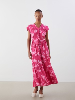 Lc Waikiki Yeni Sezon V Yaka Çiçekli Elbise