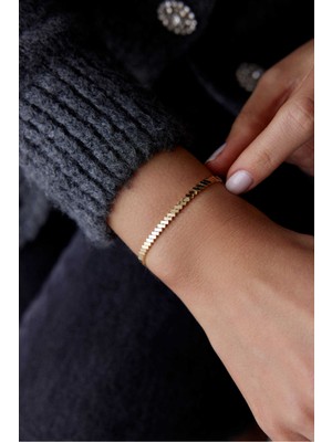 Yavuz Kuyumculuk 14 Ayar Altın Çubuk Bileklik