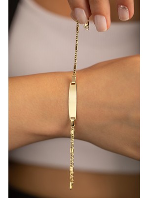 Yavuz Kuyumculuk 14 Ayar Altın Valentino Zincir Çocuk Bilekliği