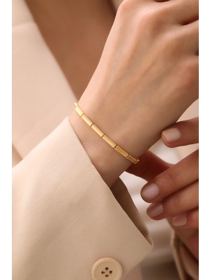 Yavuz Kuyumculuk 14 Ayar Altın Dikdörtgen Trabzon Bileklik