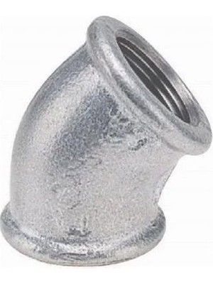 Atusa 1 1/2 Galvaniz Dirsek 45