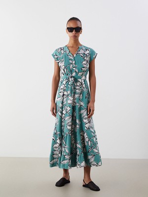 Lc Waikiki Yeni Sezon V Yaka Çiçekli Elbise