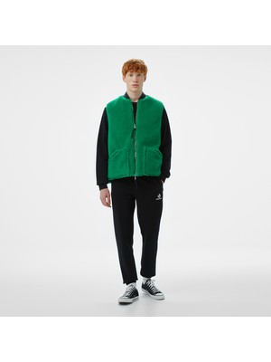 Converse Star Chevron Baskılı Erkek Oversize Fit Siyah Eşofman Alti