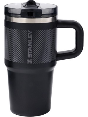 Stanley Copo The Quencher Protour Flip Straw Pipetli Termos 0,6 Lt Siyah Paslanmaz Çelik Malzeme