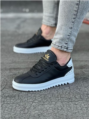 Wagoon WG021 Siyah Beyaz Erkek Casual Ayakkabı
