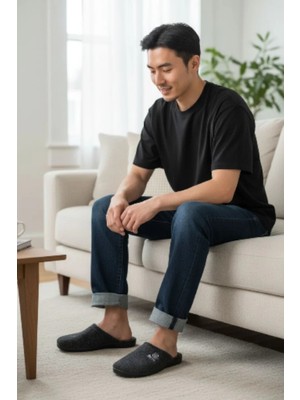 Gezer Erkek Kaydırmaz Sessiz Taban Slay Wild Ev Terlik