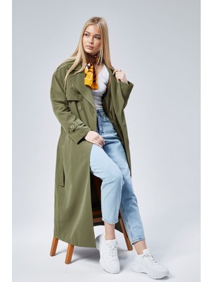 Bolivente Oversize Rüzgarlık Detaylı Trençkot