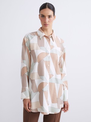 Lc Waikiki Yeni Sezon Desenli Kadın Gömlek Tunik