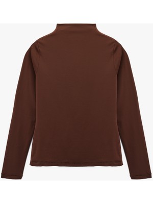 Koton Slim Fit Uzun Kollu Balıkçı Yaka Tişört