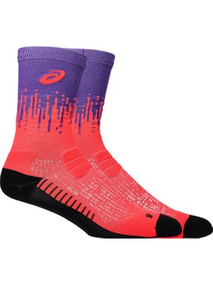 Asics Performance Run Sock Crew Unisex Mor Koşu Çorabı 3013A977-503