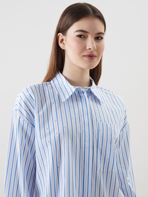 Lc Waikiki Yeni Sezon Taşlı Oversize Kadın Gömlek Tunik