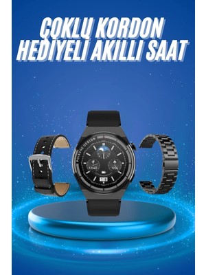 Ceylan Adam Çoklu Kordon Hediyeli Akıllı Saat Çağrı Cevaplama Müzik Dinleme Dokunmatik Ekran
