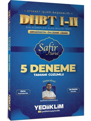 Yediiklim Yayınları Yediiklim Dhbt I-Iı Ortaöğretim Ön Lisans Lisans Safir Serisi Tamamı Çözümlü 5 Deneme Sınavı