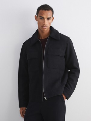 Lc Waikiki Yeni Sezon Standart Kalıp Kürk Yaka Erkek Kaşe Mont