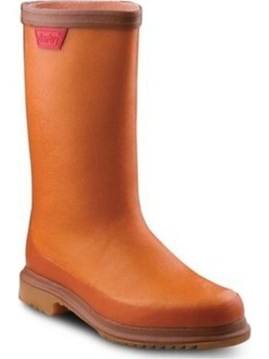 Çiğdem Kundura Derby Erkek Kauçuk Lastik Çizme - Turuncu-Uzun - 40