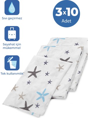 Babyjem Hijyenik Kaymaz Tek Kullanımlık Klozet Kapak Örtüsü 30 Adet