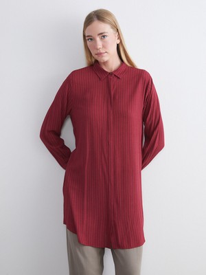 Lc Waikiki Yeni Sezon Çizgili Kadın Gömlek Tunik