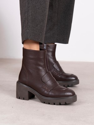 Ece'nin Butiği Vanya Kahve Hakiki Deri Kadın Bot