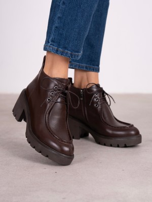 Ece'nin Butiği Arwen Kahve Hakiki Deri Kadın Bot