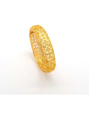 Ferizz Çelik Kelepçe Altın Kaplama Kadın Hint Model BLZ-612