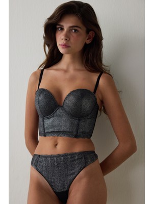 Penti Gümüş Antrasit Perfetto Shinny Croplet