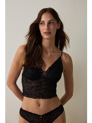 Penti Siyah Luna Lace Sütyenlet