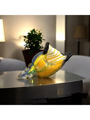 Çırpan Ev Kristal Cam Deniz Kabuğu Dekor 23X12CM