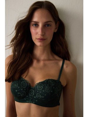 Penti Koyu Yeşil Lotus Sütyen