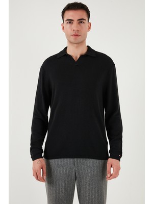 Tommy Hilfiger Pamuklu Regular Fit Polo Yaka Sweat Erkek Polo Yaka Sweat MW0MW40444 Bds