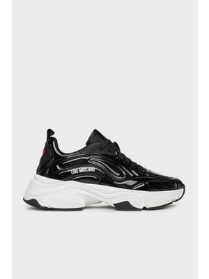 Love Moschino Logolu Deri Kalın Taban Sneaker Ayakkabı Bayan Ayakkabı JA15376G0NJT000A