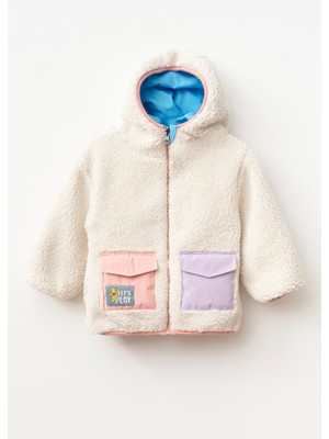 Haribo Kız Çocuk Polar Çift Taraflı Mont Mavi/lila P102