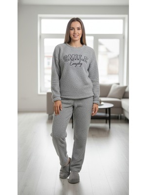 Gigi Giyim Smile Baskılı Welsoft Kadın Pijama Takımı